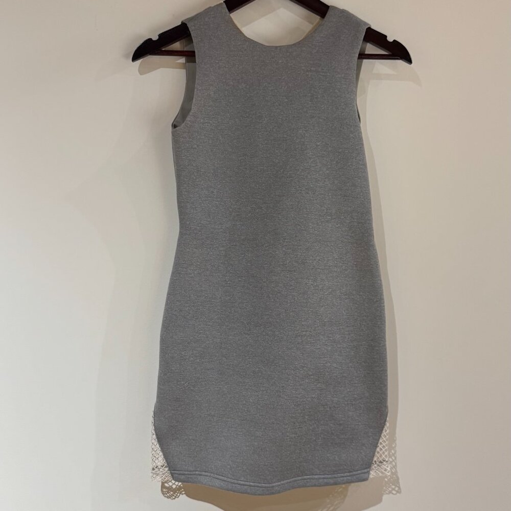 ASILIO Mini Dress with Detail, Gray, Size Small